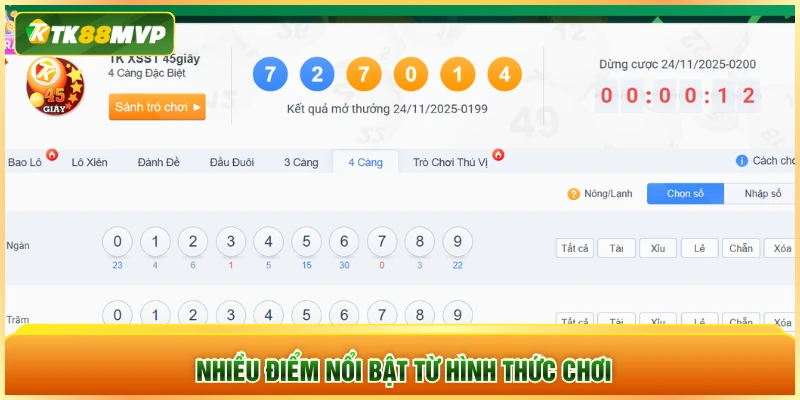 Nhiều điểm nổi bật từ hình thức chơi
