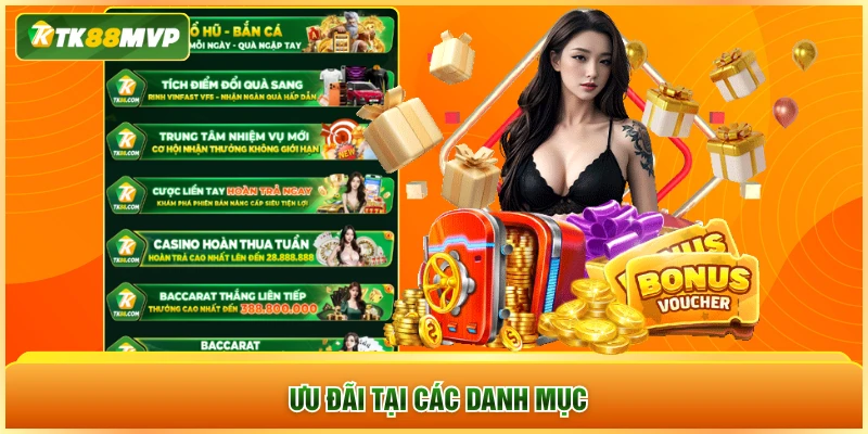 Ưu đãi tại các danh mục
