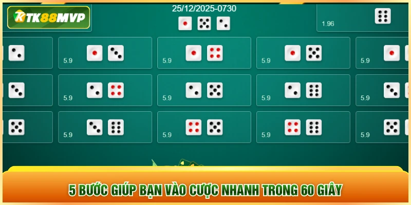 5 bước giúp bạn vào cược nhanh trong 60 giây