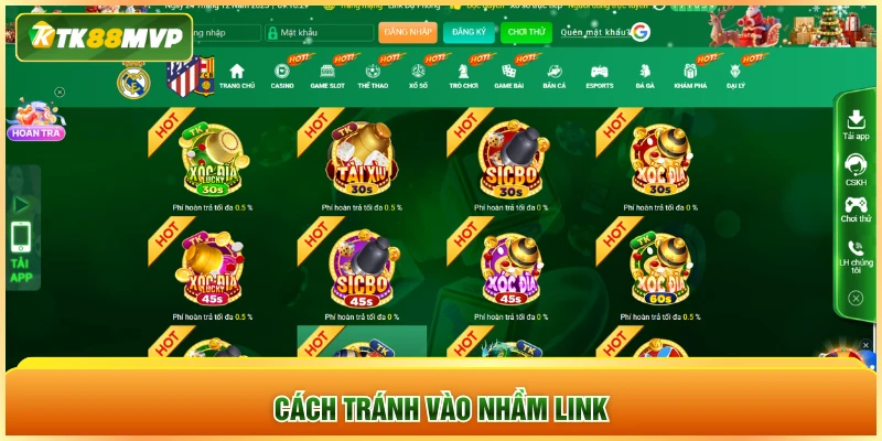 Cách tránh vào nhầm link