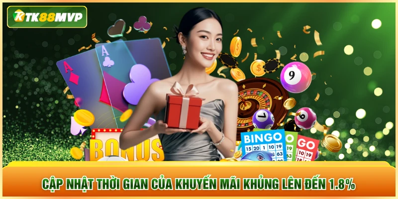 Cập nhật thời gian của khuyến mãi khủng lên đến 1.8%