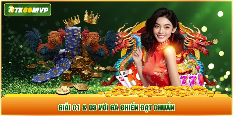 Giải C1 & C8 với gà chiến đạt chuẩn Giải C1 & C8 với gà chiến đạt chuẩn