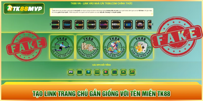 Tạo link trang chủ gần giống với tên miền TK88