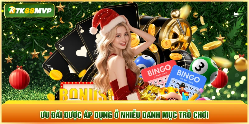 Ưu đãi được áp dụng ở nhiều danh mục trò chơi